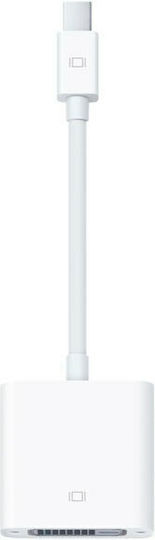 Apple MB570 Μετατροπέας mini DisplayPort male σε DVI-D female Λευκό 1τμχ