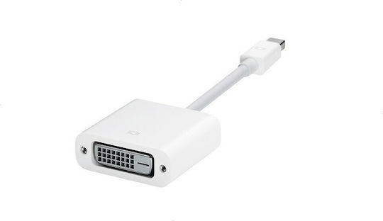 Apple MB570 Μετατροπέας mini DisplayPort male σε DVI-D female Λευκό 1τμχ