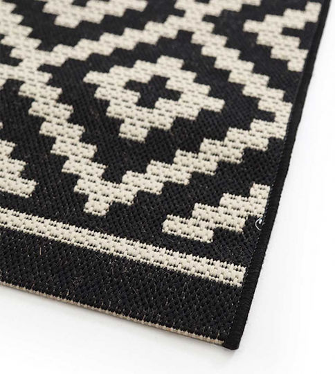 Royal Carpet Flox 721K Χαλί Ορθογώνιο Καλοκαιρινό Ψάθινο Black 67x140cm