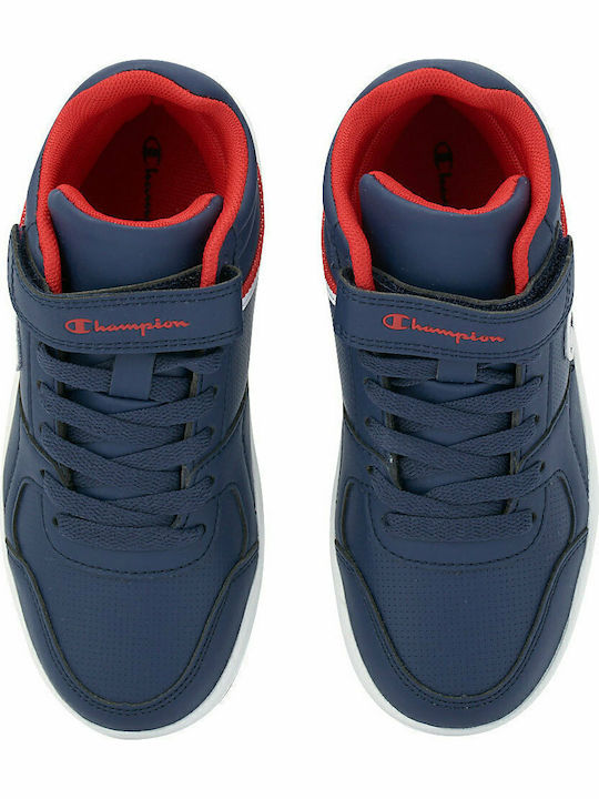 Rebound Vintage ID PS Kids Sports Shoes Basketball with Hoop & Loop Closure Blue