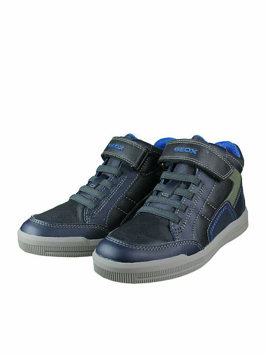 Arzach Παιδικά Sneakers High Ανατομικά με Σκρατς Μπλε