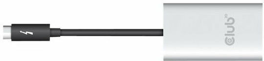 Club3D Μετατροπέας Thunderbolt 3 male σε HDMI 2x female Ασημί 1τμχ CSV-1574