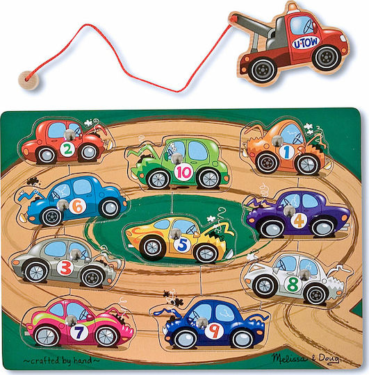 Дървено Детски Пъзел с Шипове Tow Truck за 3+ години+ Години 10бр Melissa & Doug