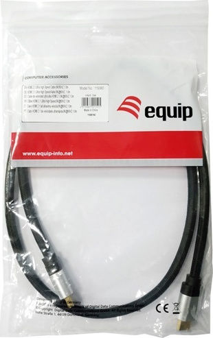 Equip HDMI 2.1 Ultra High Speed 48Gbps 4K 120Hz HDR VRR Braided Cable HDMI Male - HDMI Male 3m Black