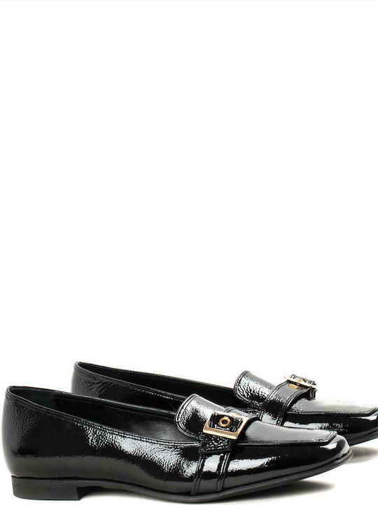 Women's Leather Loafers ZAKRO COLLECTION S30-FW20-21 BLACK LUSTRINI BLACK