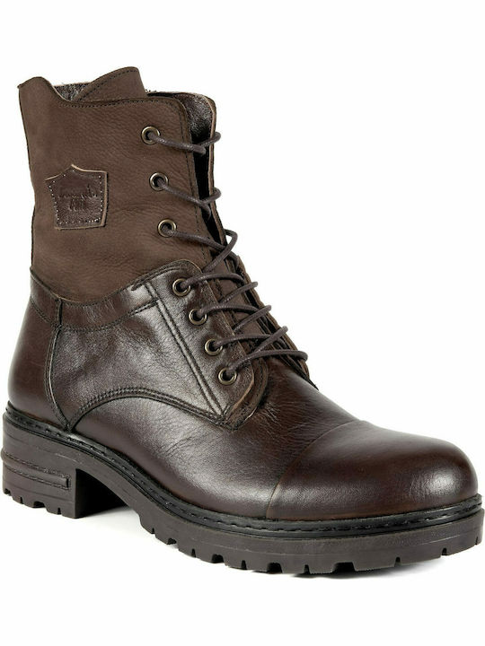 Boxer Leather Women's Ankle Boots Brown