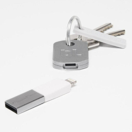 Bluelounge Kii Μετατροπέας Lightning male σε USB-A male Λευκό 1τμχ