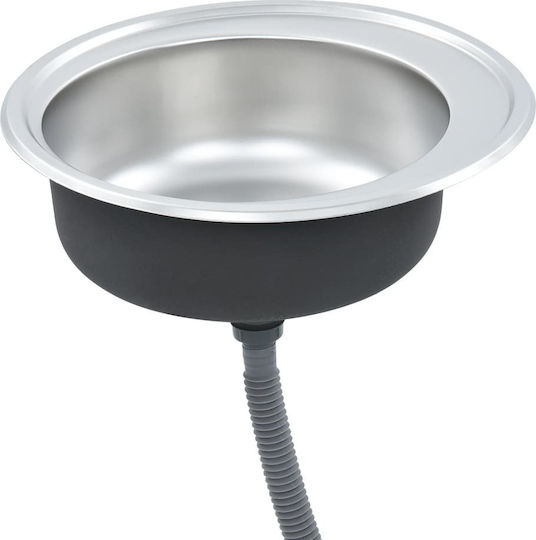 vidaXL Ένθετος Νεροχύτης Inox Brushed Μ48xΠ48cm Ασημί