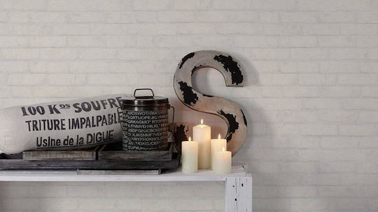 Ταπετσαρία Τοίχου Wood And Stone Βινυλίου Off White 1000x53cm