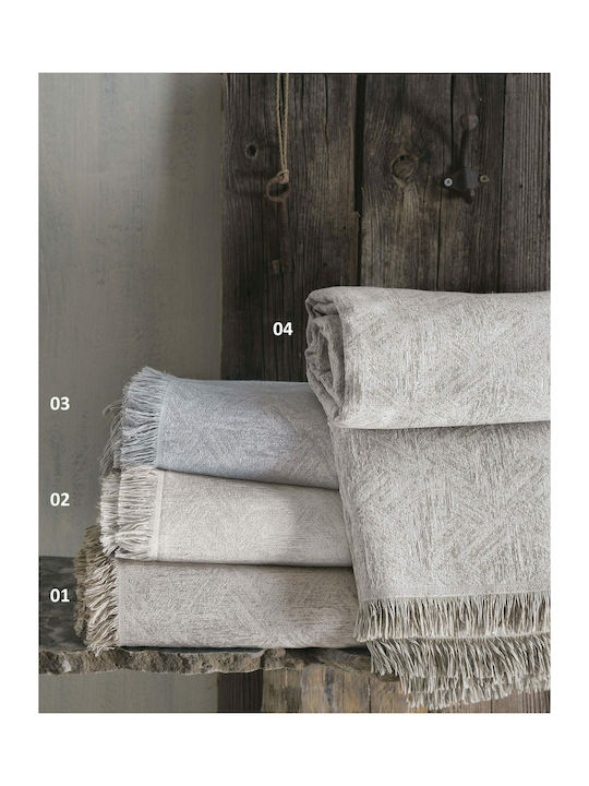 Rythmos Diamont Sofa Throw 2 Sides Jacquard 180x240cm Gray
