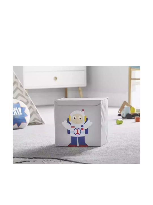 Potwells Children's Folding Storage Box made of Fabric Astronaut Gray 33x32x32cm 1pcs