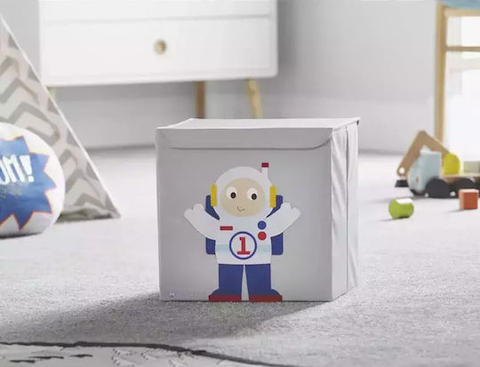 Potwells Детска кутия за съхранение сгъваема Astronaut Сив 33x32x32см 1бр