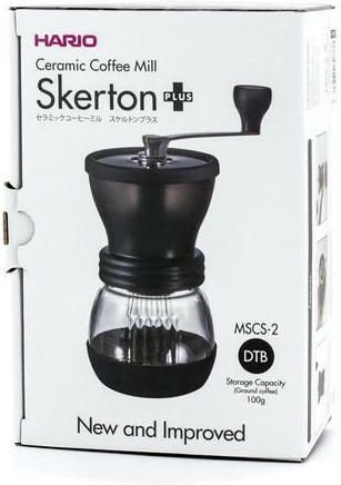Hario Ceramic Skerton Plus Manual Coffee Grinder Black MSCS-2DTB