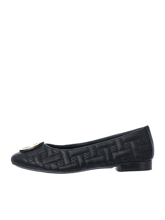 Synthetic Leather Ballerinas Black