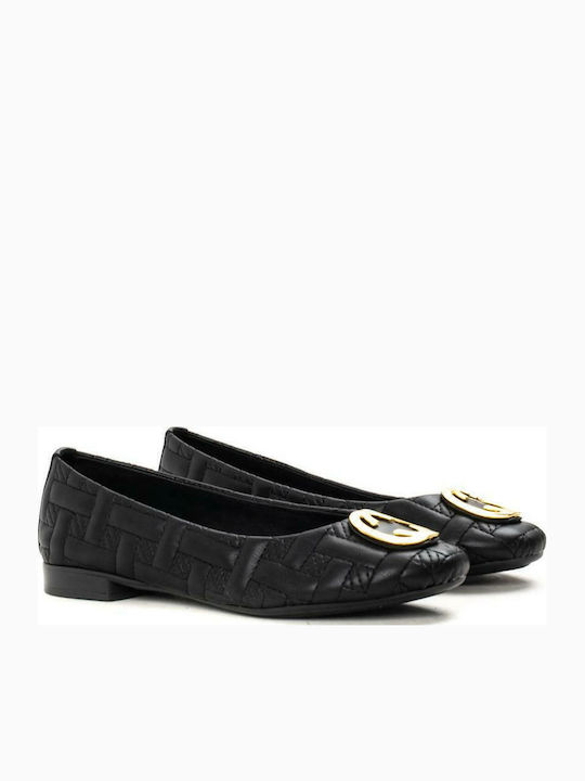 Synthetic Leather Ballerinas Black