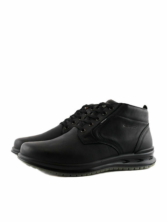 Leather Black Men's Boots Anatomical