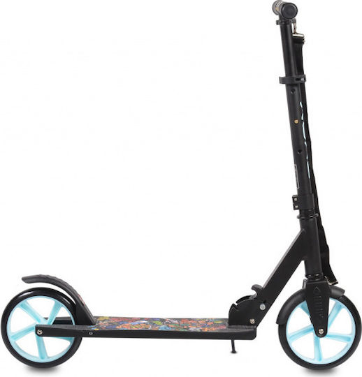 Byox Kids Scooter Foldable Flurry 2-Wheel for 10+ Years Black/Blue