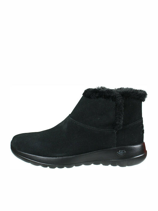 On The Go Joy Suede Γυναικεία Μποτάκια Μαύρα