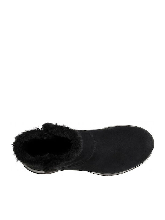 On The Go Joy Suede Γυναικεία Μποτάκια Μαύρα