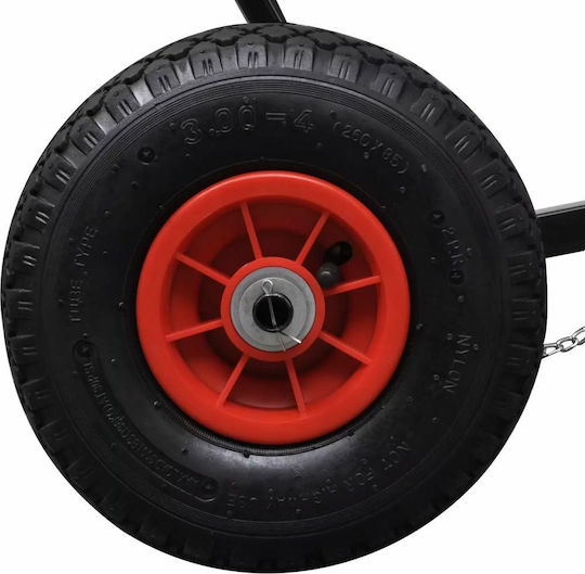 vidaXL Snow Shovel Wheeled with Shaft 74cm and Metal Handle