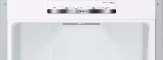 Bosch Ψυγειοκαταψύκτης 368lt Total NoFrost Υ203xΠ60xΒ66εκ. Metal Look KGN39VLEB