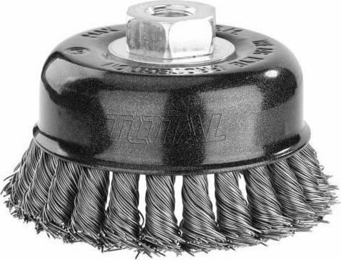 Total TAC32045 Wire Brush Bell with Bristles 100mm