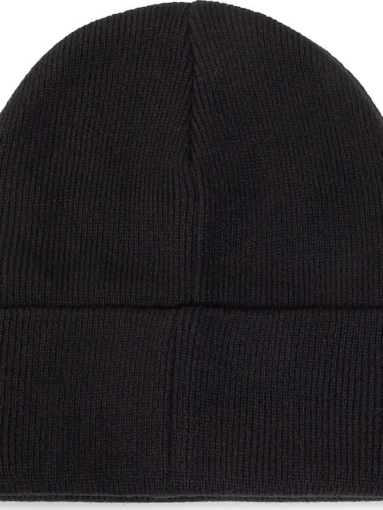 Beanie Ανδρικός Σκούφος με Rib Πλέξη σε Μαύρο χρώμα