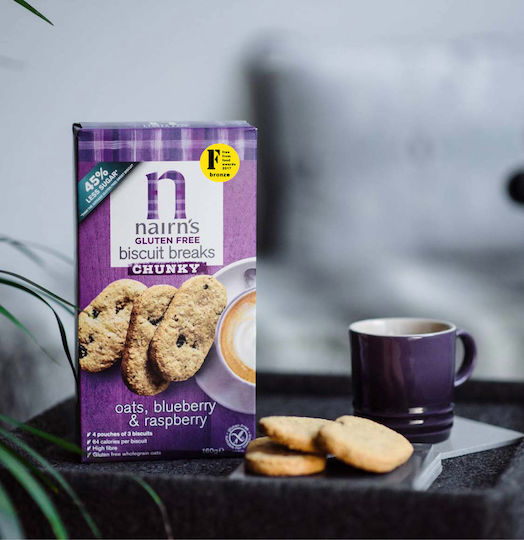 nairn's Μπισκότα Βρώμης με Κομματάκια Blueberry & Raspberry 160gr