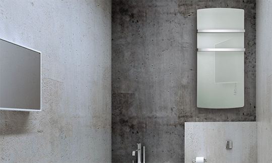 Radialight Deva Electric Towel Rail With Glass Front 1500W 105x52cm White