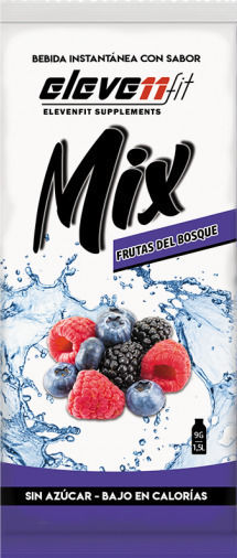 Eleven Fit Χυμός σε Σκόνη Mix Frutas Φρούτα του Δάσους Χωρίς Ζάχαρη 9gr 12τμχ