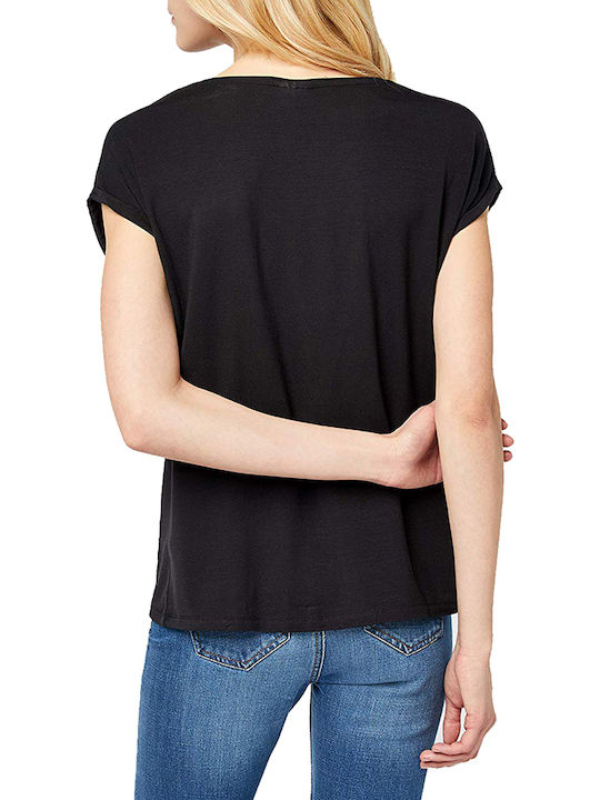 Vero Moda Γυναικείο T-shirt Μαύρο