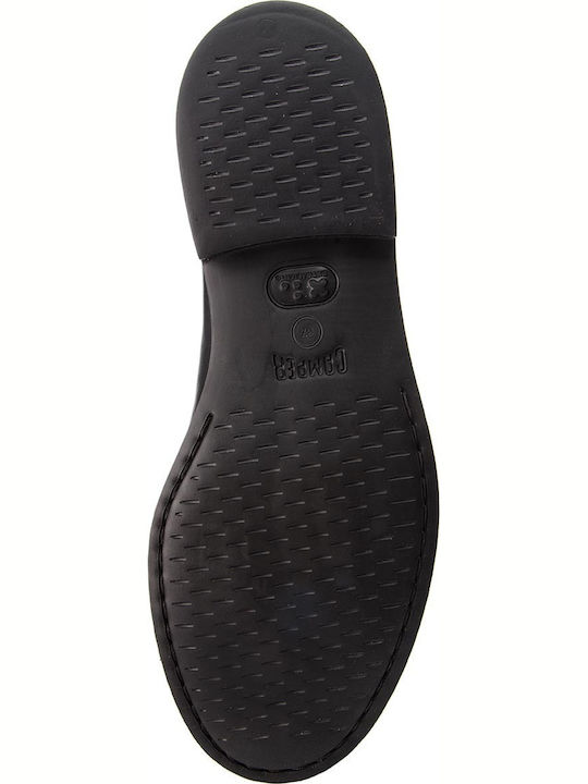Iman Δερμάτινα Γυναικεία Oxfords σε Μαύρο Χρώμα