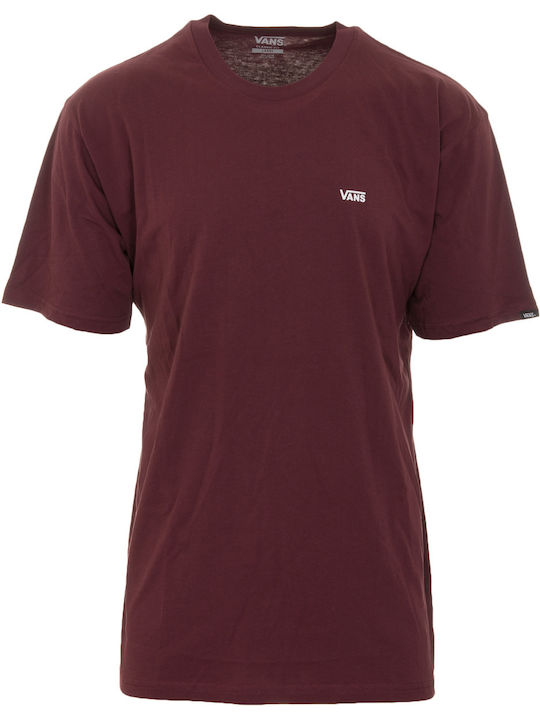 Left Chest Men's T-shirt Burgundy