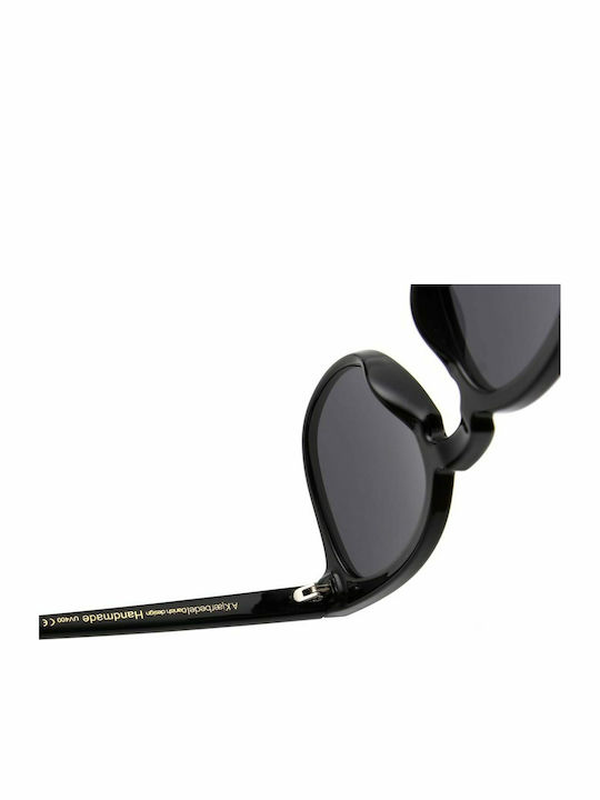 A.Kjaerbede Bate Unisex Sunglasses with Black Plastic Frame and Black Lens KL1910-1