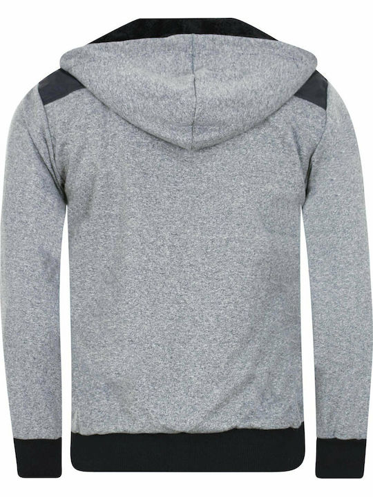 Gray Hooded Cardigan