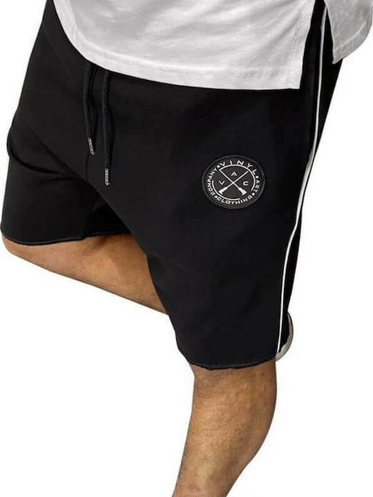 Vinyl Art Clothing Sportliche Herrenshorts Schwarz