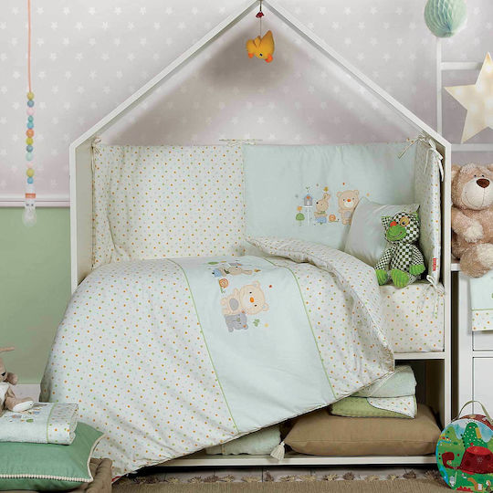 Nef-Nef Homeware Cute Buddies Бебешка кувертюра Памук Многоцветен 90x140см