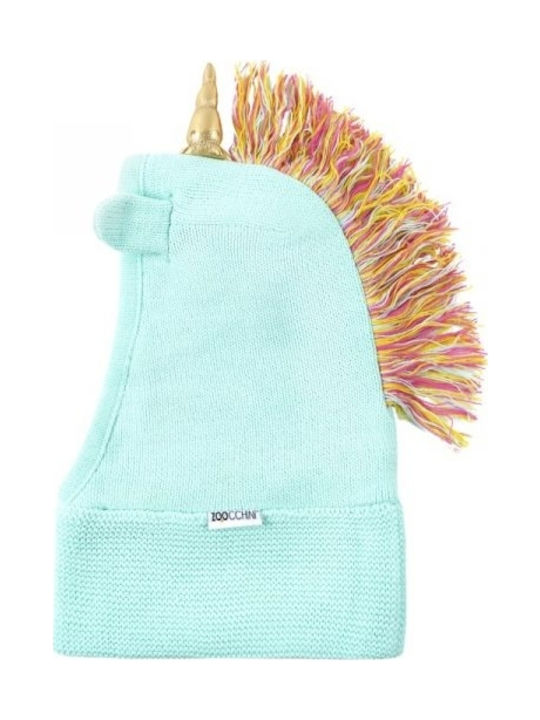 Zoocchini Allie Alicorn Kids Beanie Fabric Light Blue