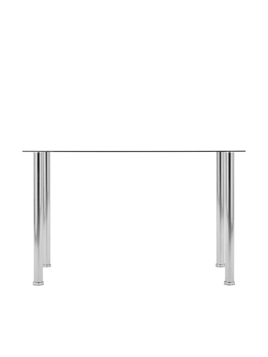 Dining Room Rectangular Table Transparent 120x60x75cm