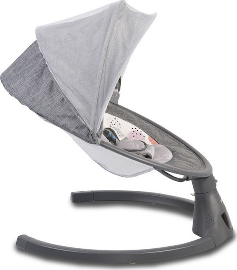 Cangaroo Elektrisch Baby Relax iSwing mit Musik Dark Grey für Kind bis 9kg