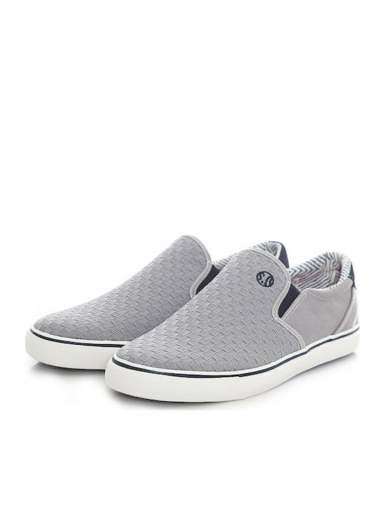 Πάνινα Ανδρικά Slip-On Γκρι
