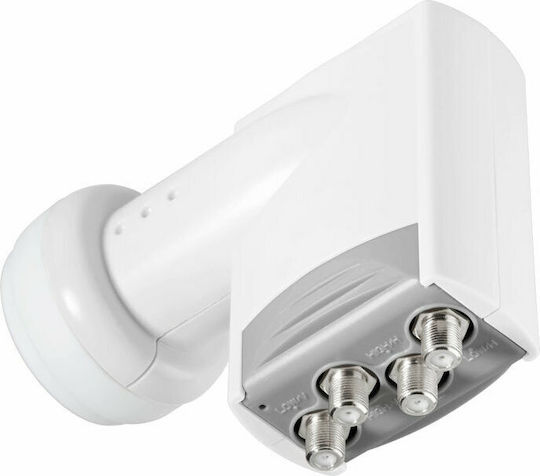 Goobay Universal Quattro LNB LNB Quad (4 Ausgänge) mit Geräuscharmer Verstärker 0,1dB