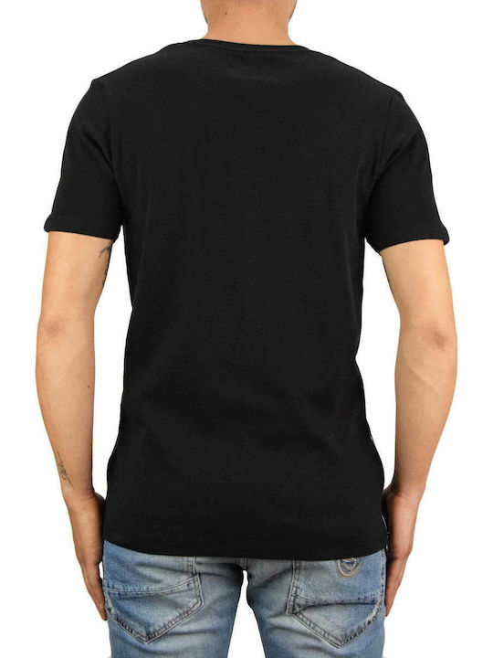 Jack & Jones T-shirt Bărbătesc cu Mânecă Scurtă Negru