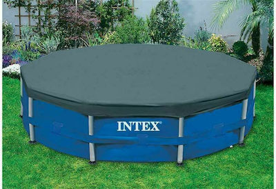 Intex Protecție solară Rotund Acoperire de Protecție pentru Piscină Prism & Metal Frame cu cadru Diametru 457buc 1buc