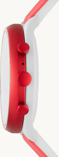 Fossil Sport 41mm Smartwatch με Παλμογράφο (Red)