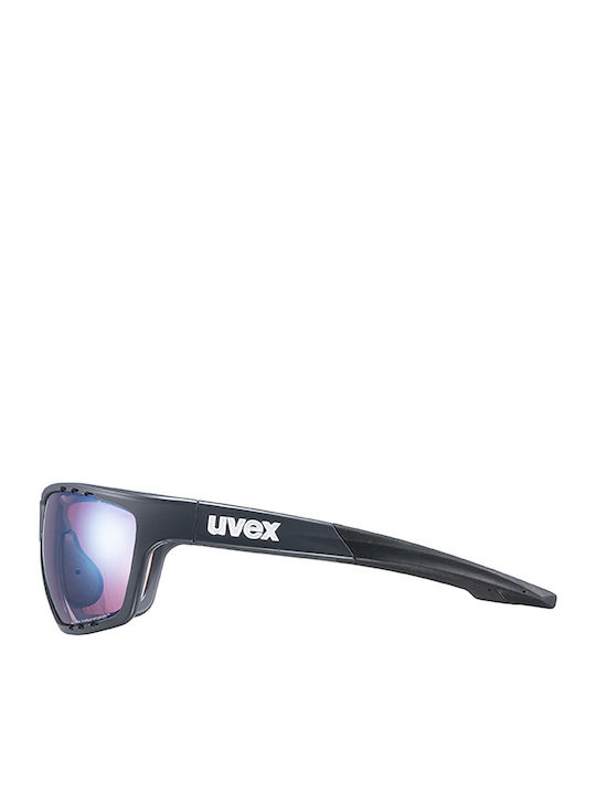 Uvex Sportstyle 706 Men's Sunglasses with Gray Plastic Frame and Light Blue Mirror Lens S5320185596