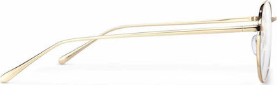 Meller Yuda Metallic Blue Light Blocking Glasses in Rose Gold Color B-Y-ROSE