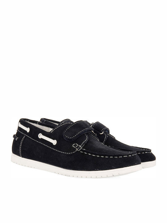 Suede Παιδικά Μοκασίνια με Σκρατς Navy Μπλε