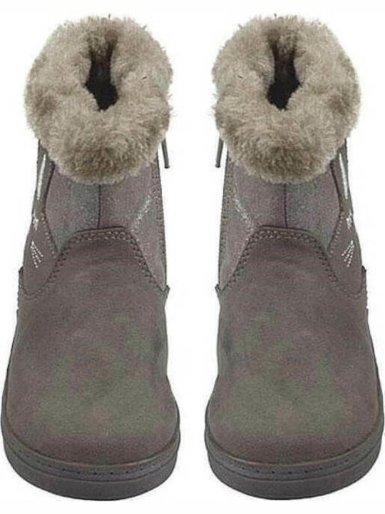 Bunny Suede Kinderstiefeletten mit Reißverschluss Gray