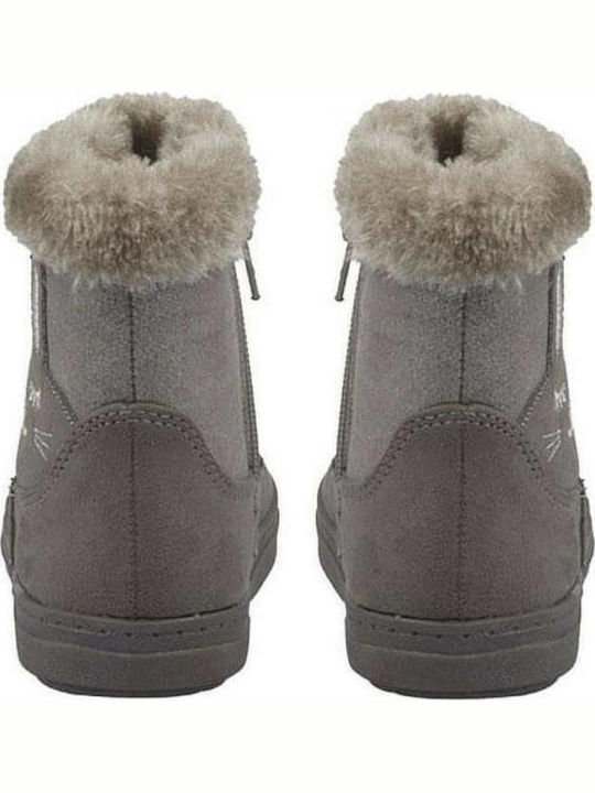 Bunny Suede Kinderstiefeletten mit Reißverschluss Gray